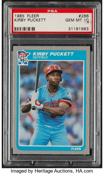  1985 Fleer Baseball #286 Kirby Puckett Rookie Card