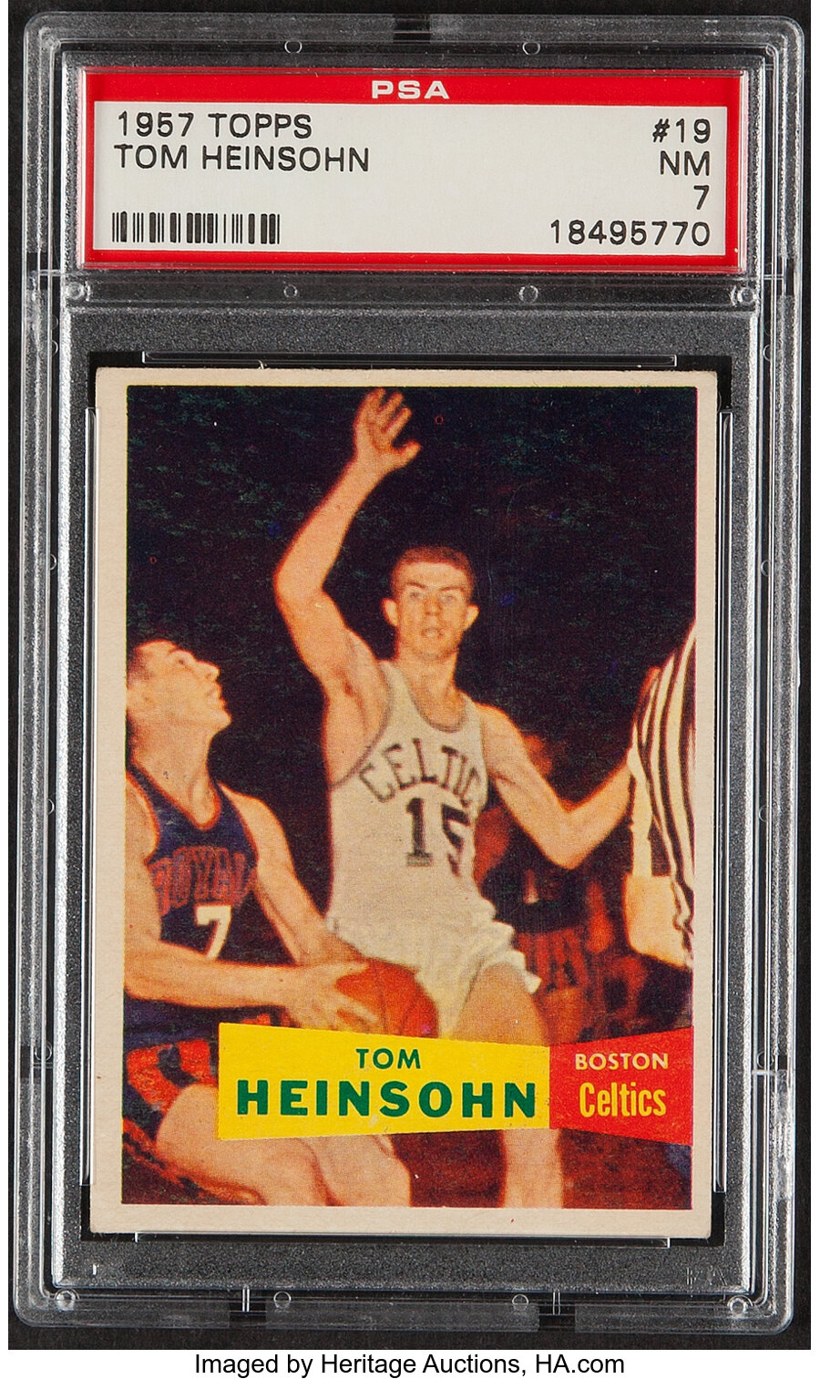 1957 Topps Tom Heinsohn #19 PSA NM 7