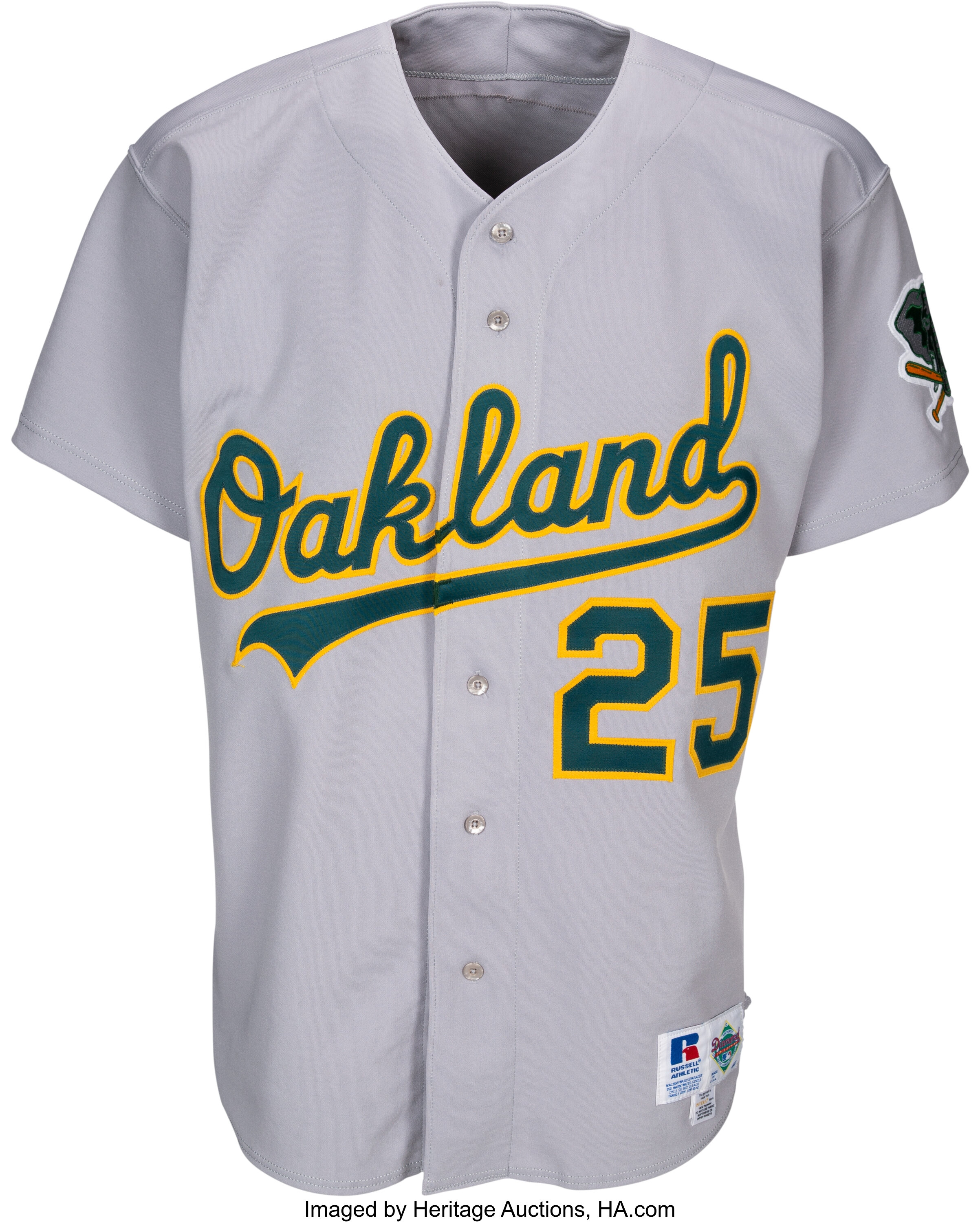 1993 Mark McGwire Game Worn Oakland Athletics Jersey.  Baseball