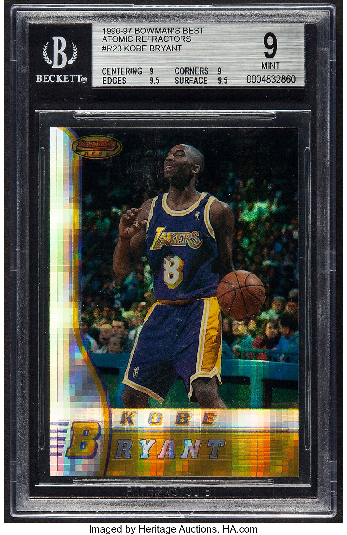 1996 Bowman's Best Kobe Bryant (Atomic Refractor) #R23 BGS Mint