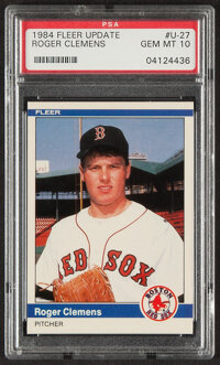 Sold at Auction: 1984 Fleer Roger Clemens #U27 Baseball Card