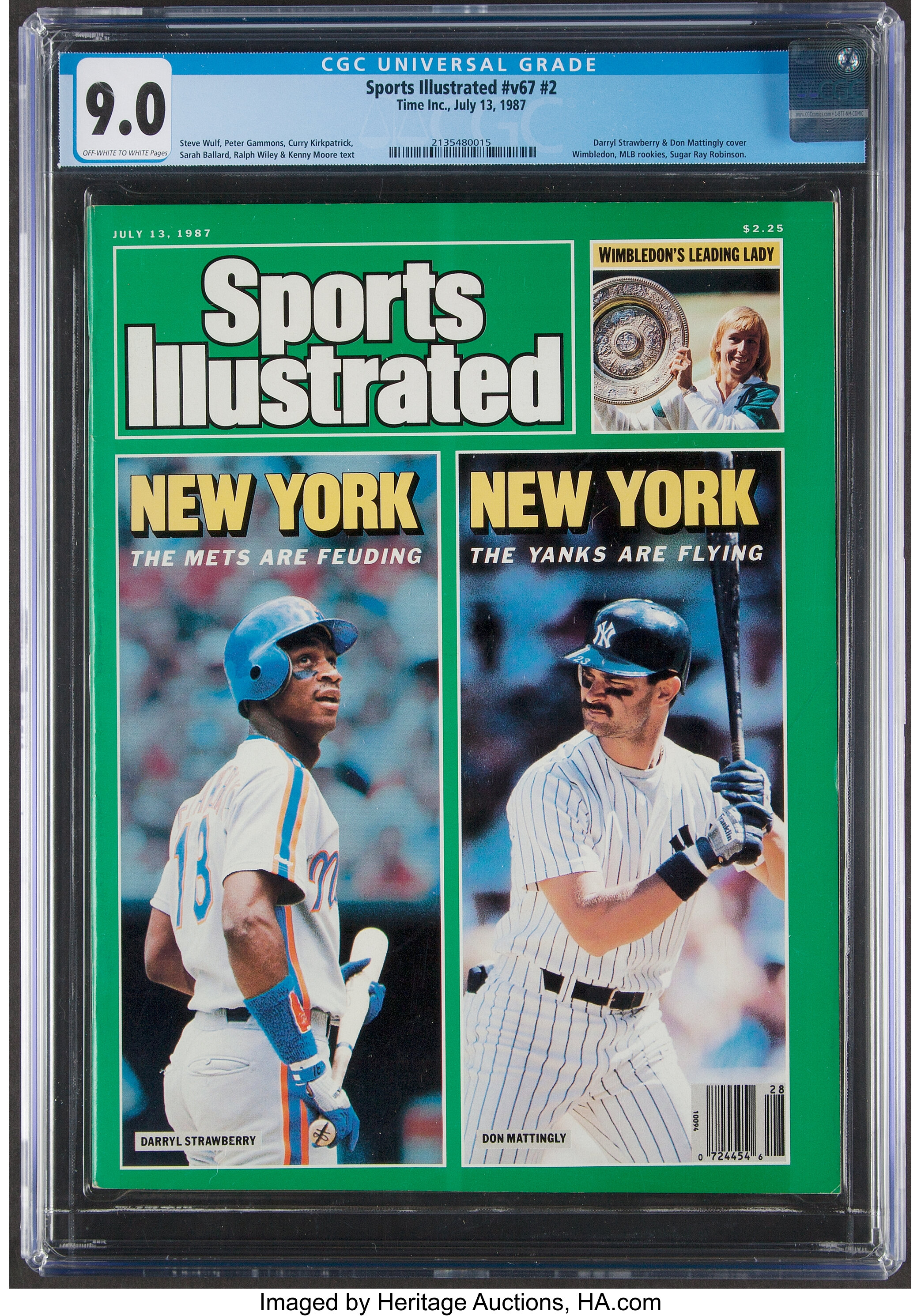 1985 Sports Illustrated Don Mattingly Cover - CGC 9.0 Pop Two With