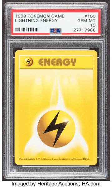 Pokémon Lightning Energy #100 Unlimited Base Set Trading Card