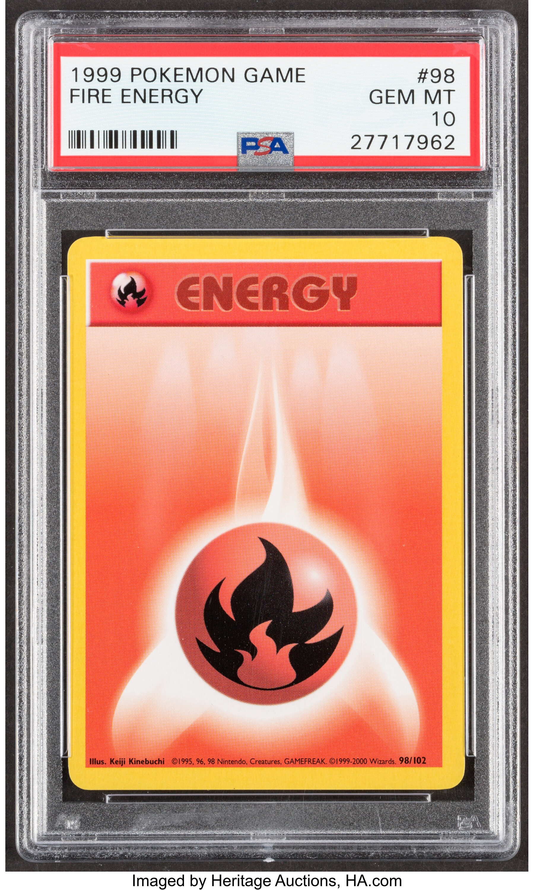 Pokémon Fire Energy #98 Unlimited Base Set Trading Card (Wizards of, Lot  #68118