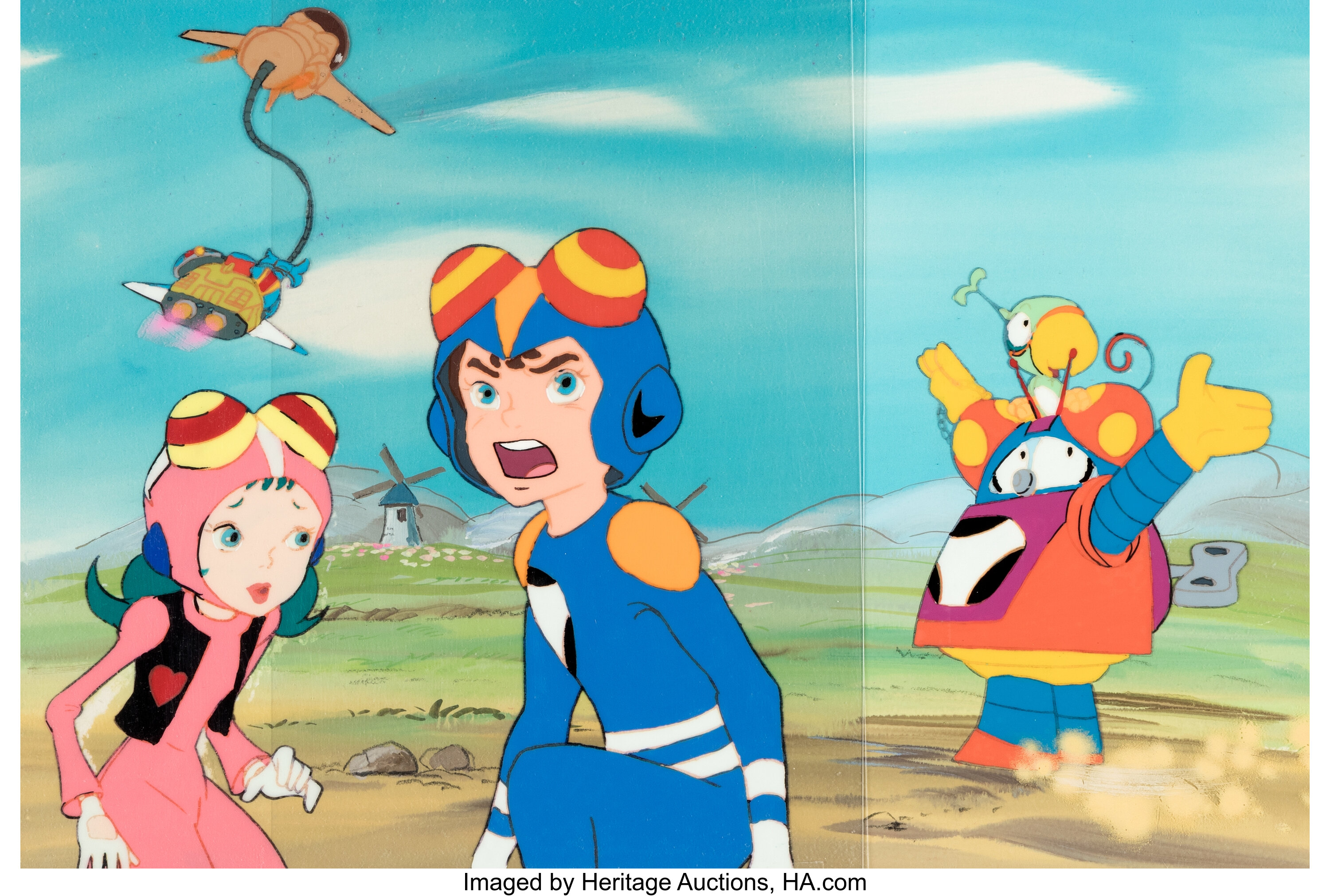 Time Bokan Tanpei and Junko Production Cel Setup with Master | Lot #19353 |  Heritage Auctions