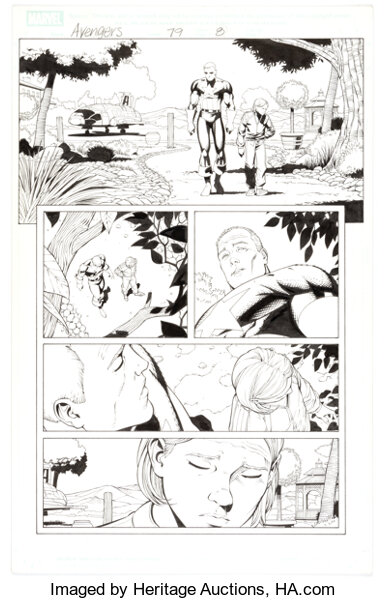 Original Comic Art, Sean Chen and Tom Simmons Avengers #79 Story Page 8 Original Art (Marvel, 2004)....