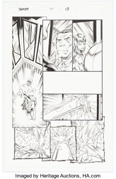 Original Comic Art:Story Page, Angel Medina and Scott Hannah Sensational Spider-Man #30 Story Page 13 Original Art (Marvel,...