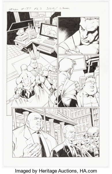 Original Comic Art:Story Page, Mark Bagley, Scott Hanna, and John Dell Venom #157 Story Page 3 Original Art (Marvel, 2018)....