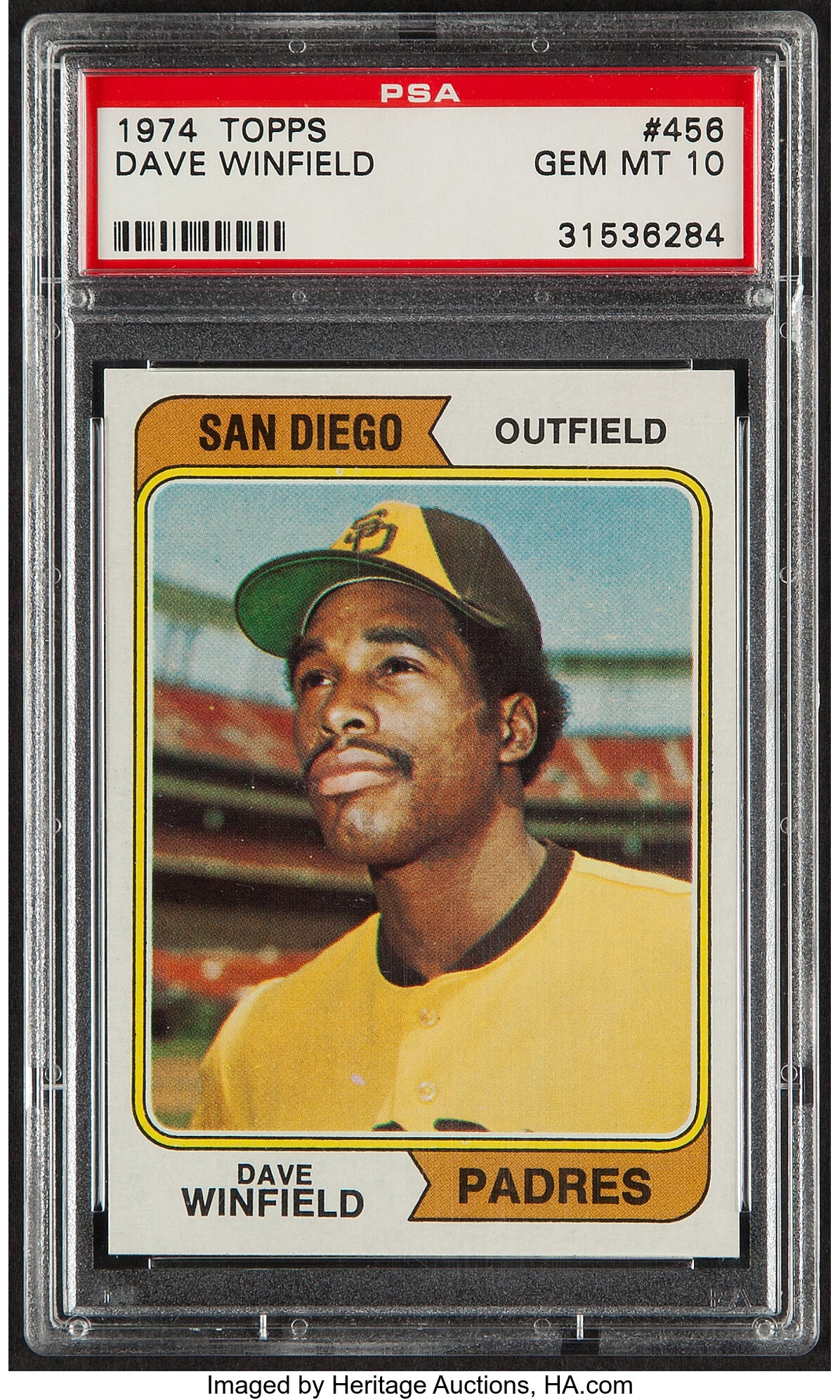 1974 Topps Dave Winfield Rookie #456 PSA Gem Mint 10. Baseball, Lot  #58111