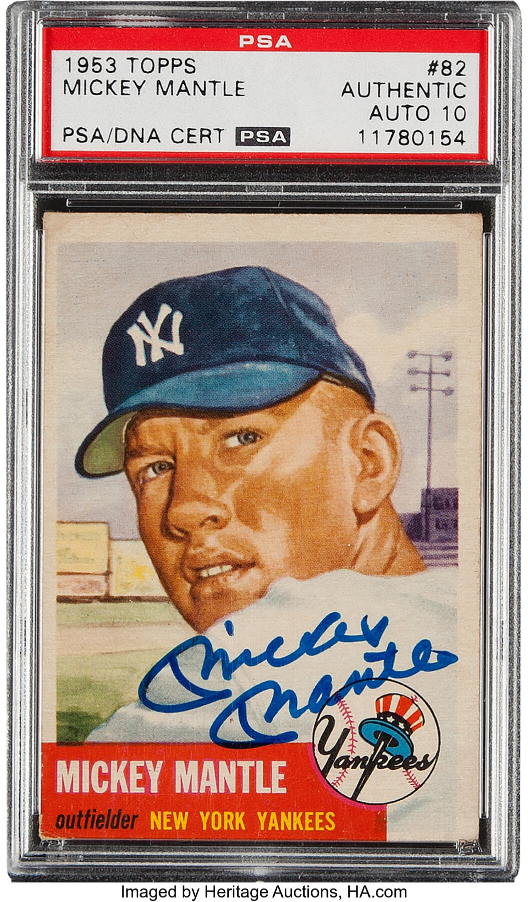 Beautiful Mickey Mantle The Commerce Comet Signed New York