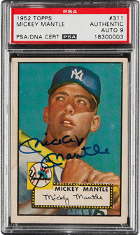 Lot Detail - 1952 TOPPS #311 MICKEY MANTLE AUTOGRAPHED PSA/DNA GEM MINT 10  (AUTO.)