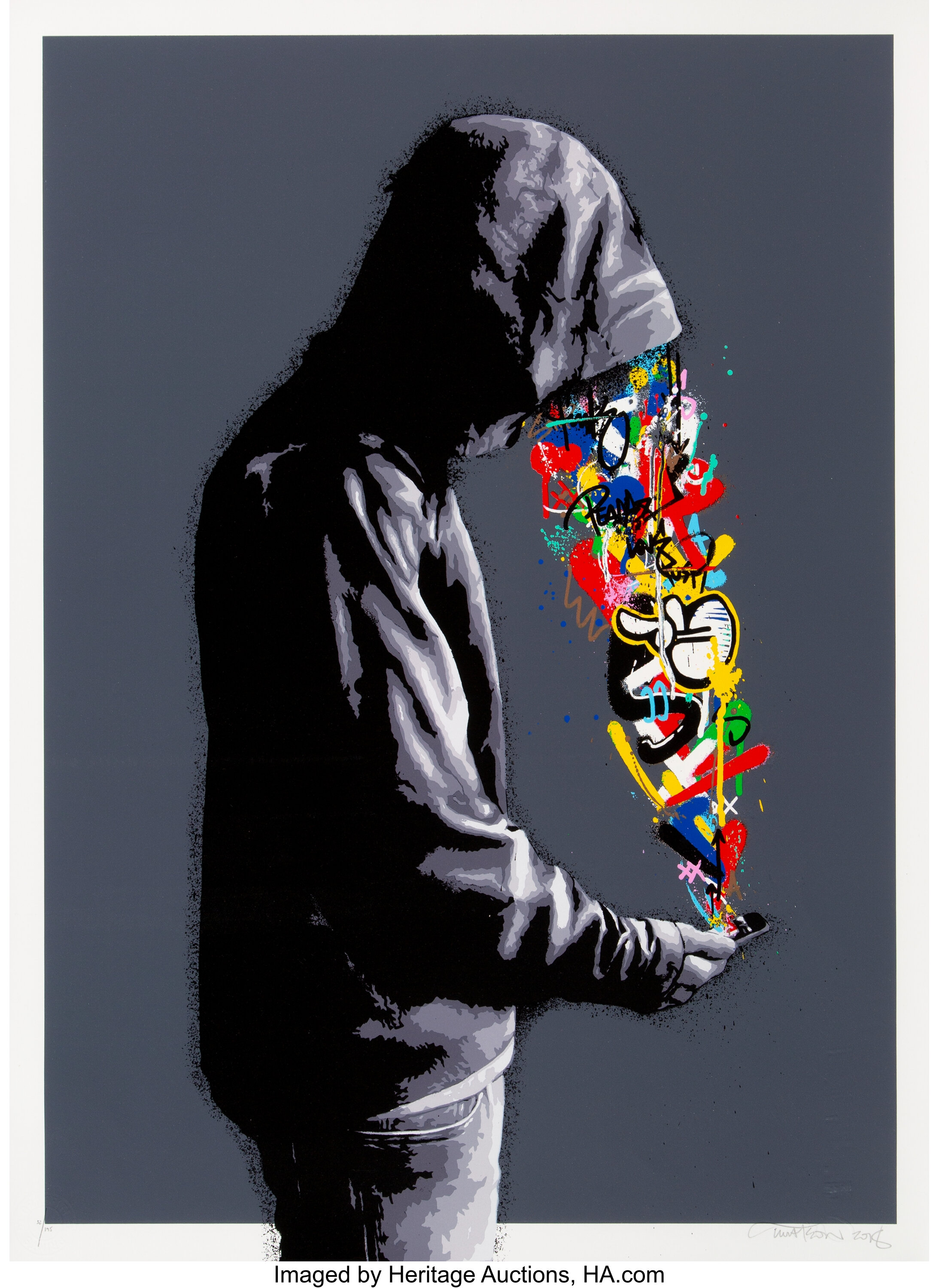 Martin Whatson (b. 1984). Connection, 2018. Screenprint in colors