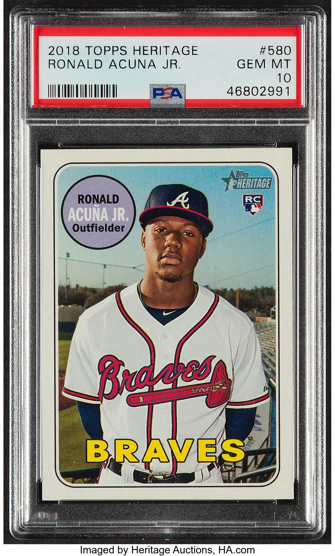 Ronald Acuna Jr 2019 Topps Throwback Thursday Autographed Rookie