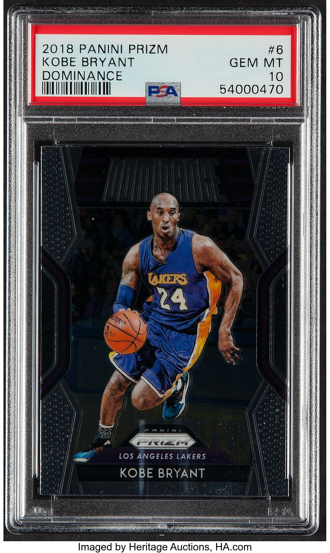 2018 Panini Prizm Dominance Kobe Bryant #6 PSA Gem Mint 10