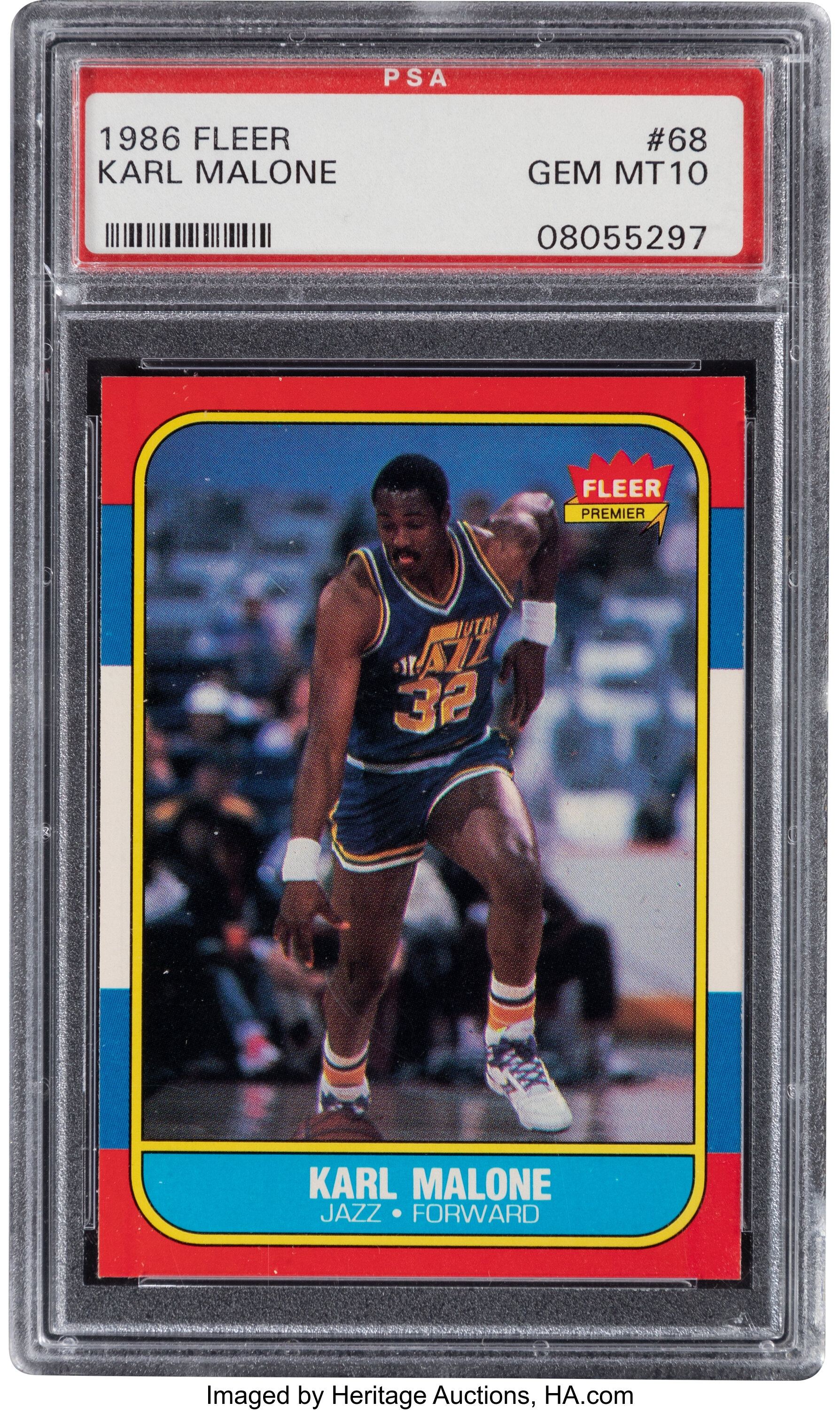 1986 Fleer Karl Malone #68 PSA Gem Mint 10.... Basketball Cards | Lot  #58237 | Heritage Auctions