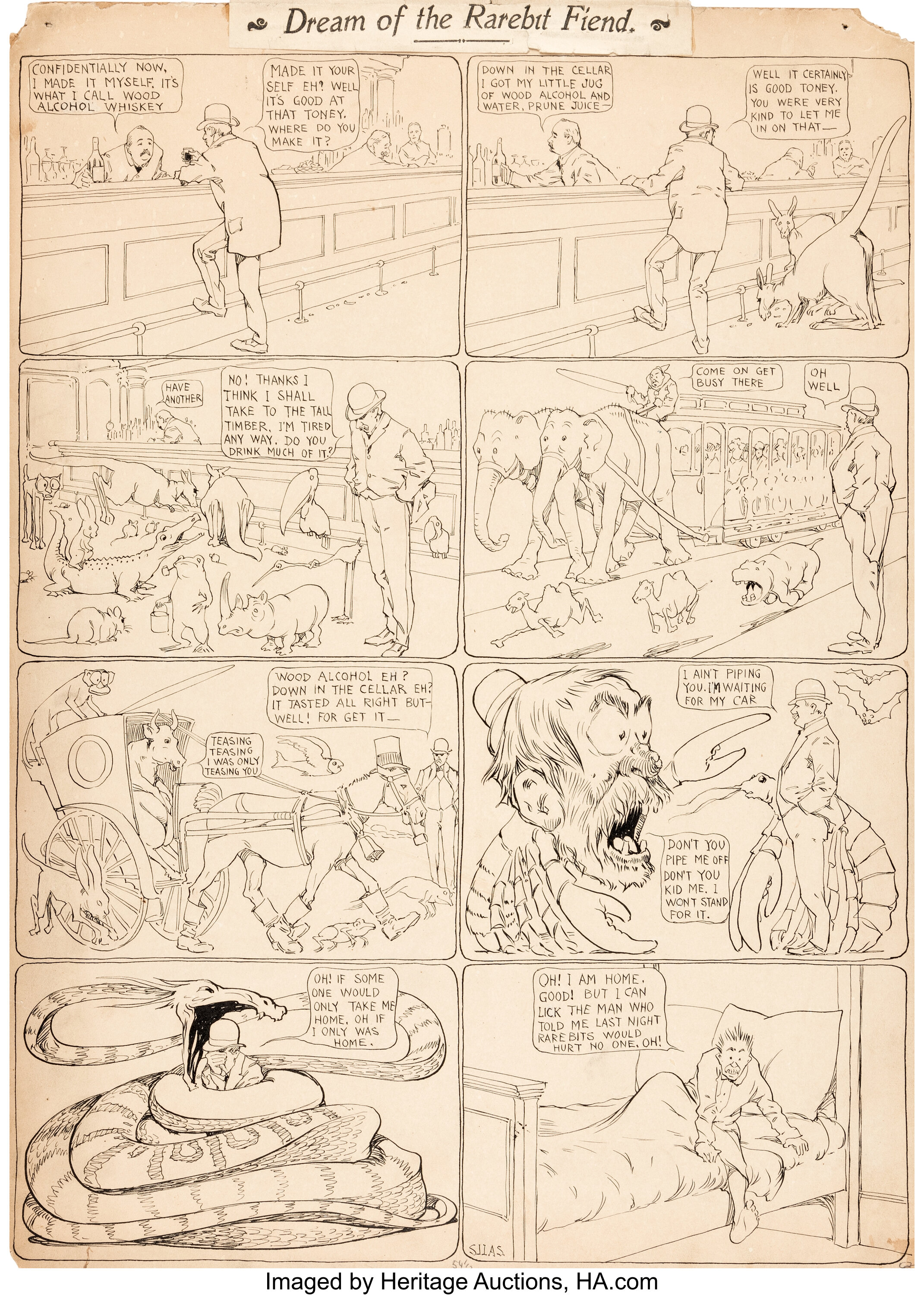 Winsor Mccay Dream Of The Rarebit Fiend Sunday Comic Strip Dated Lotid Heritage Auctions