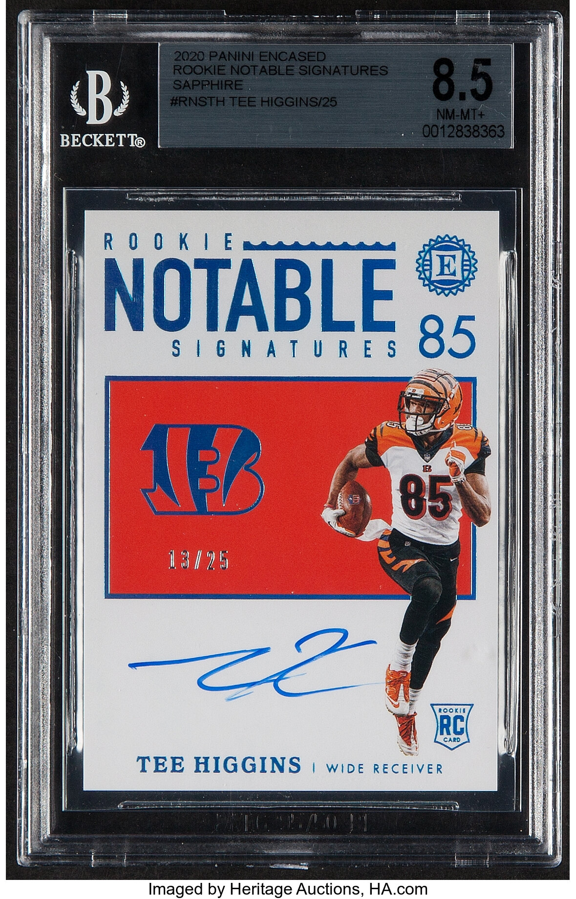 2020 Panini Encased Tee Higgins Rookie Notable Signatures, Lot #43126