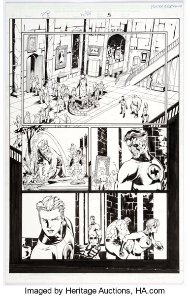 Original Comic Art:Story Page, Howard Porter and Norm Rapund Fantastic Four #505 (#76) Story Page 5 Original Art (Marvel, 2...