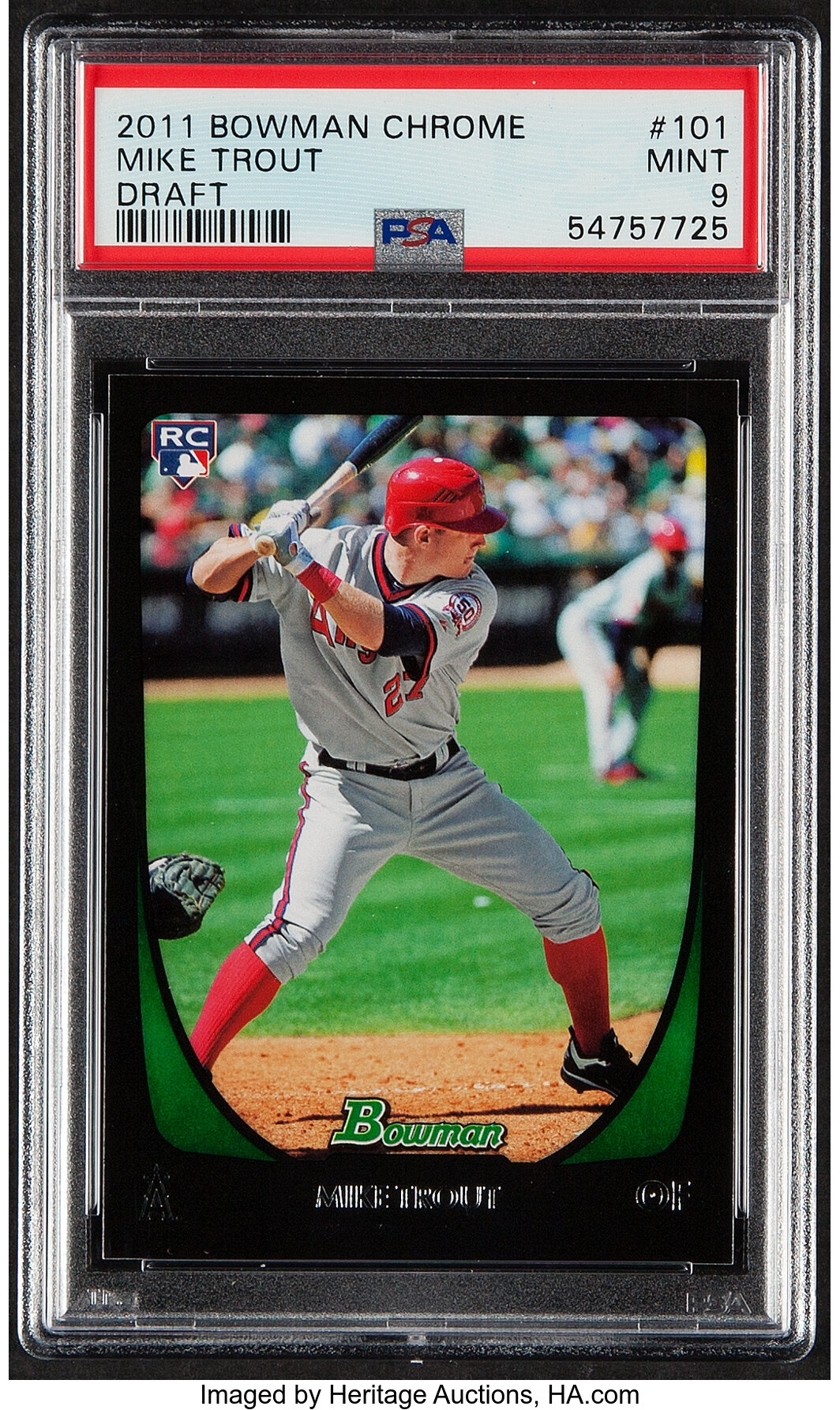 Mike Trout 2011 Bowman CHROME Draft Series NEAR MINT Rookie Card #101