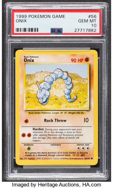 1999 Pokemon Base Set - [Base] - Unlimited #56 - Onix