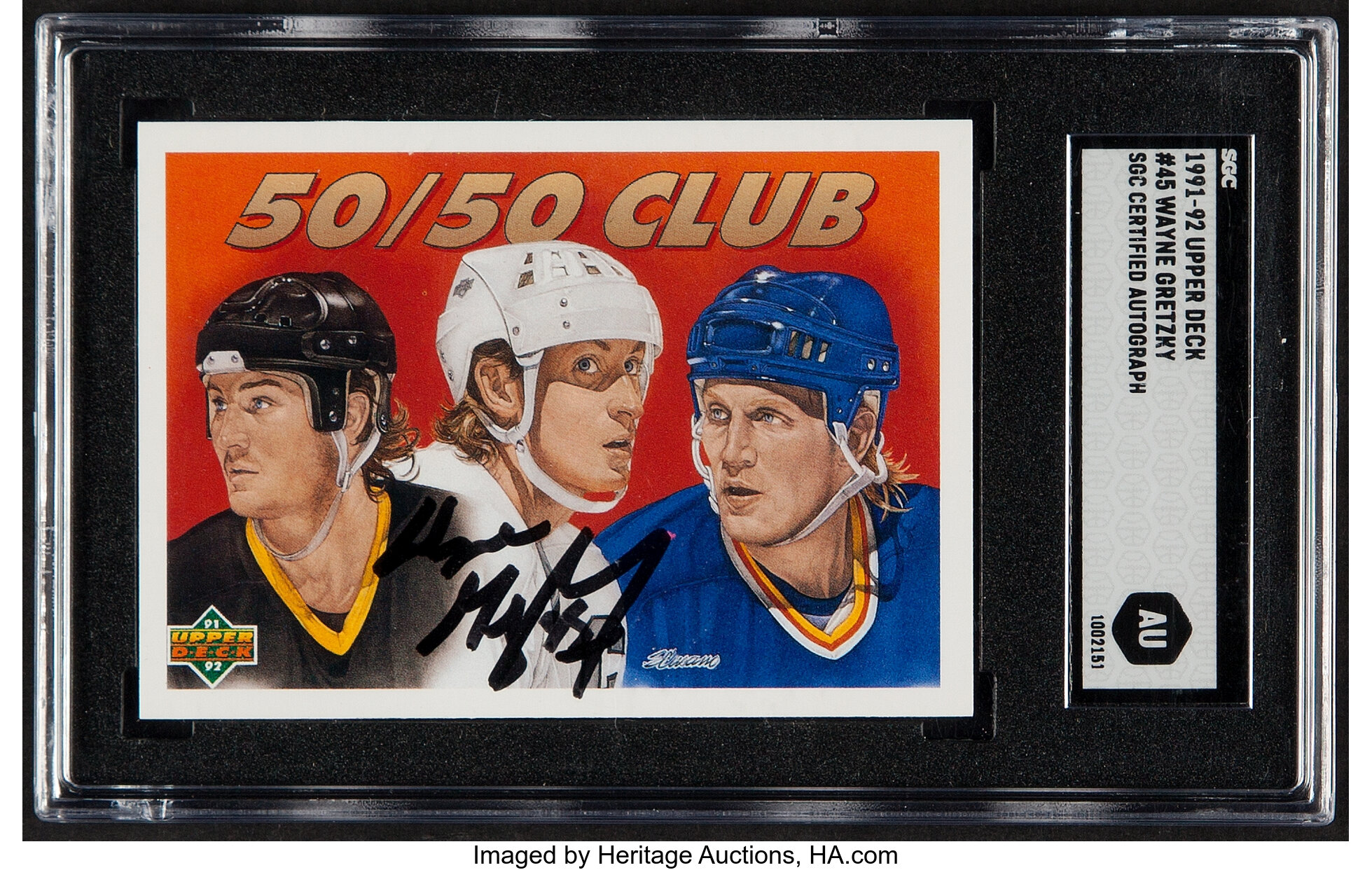 Sold at Auction: Wayne Gretzky Signed 1992-93 Upper Deck Card #33 (JSA +  SGC Authentic)