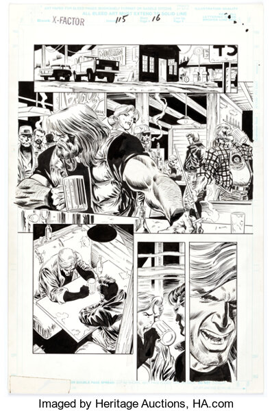 Original Comic Art:Story Page, Steve Epting and Al Milgrom X-Factor #115 Story Page 16 Original Art (Marvel, 1995)....