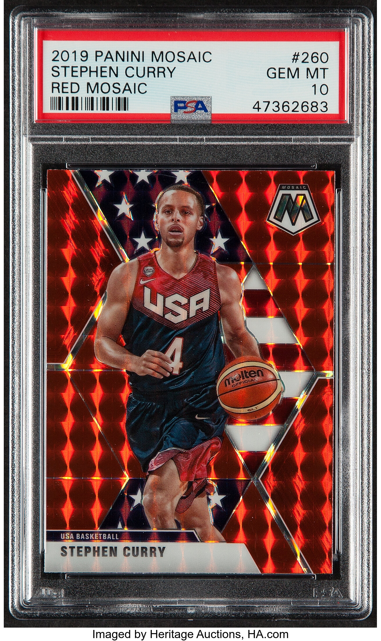 Stephen Curry 2020 Mosaic Reactive Orange #175 Price Guide