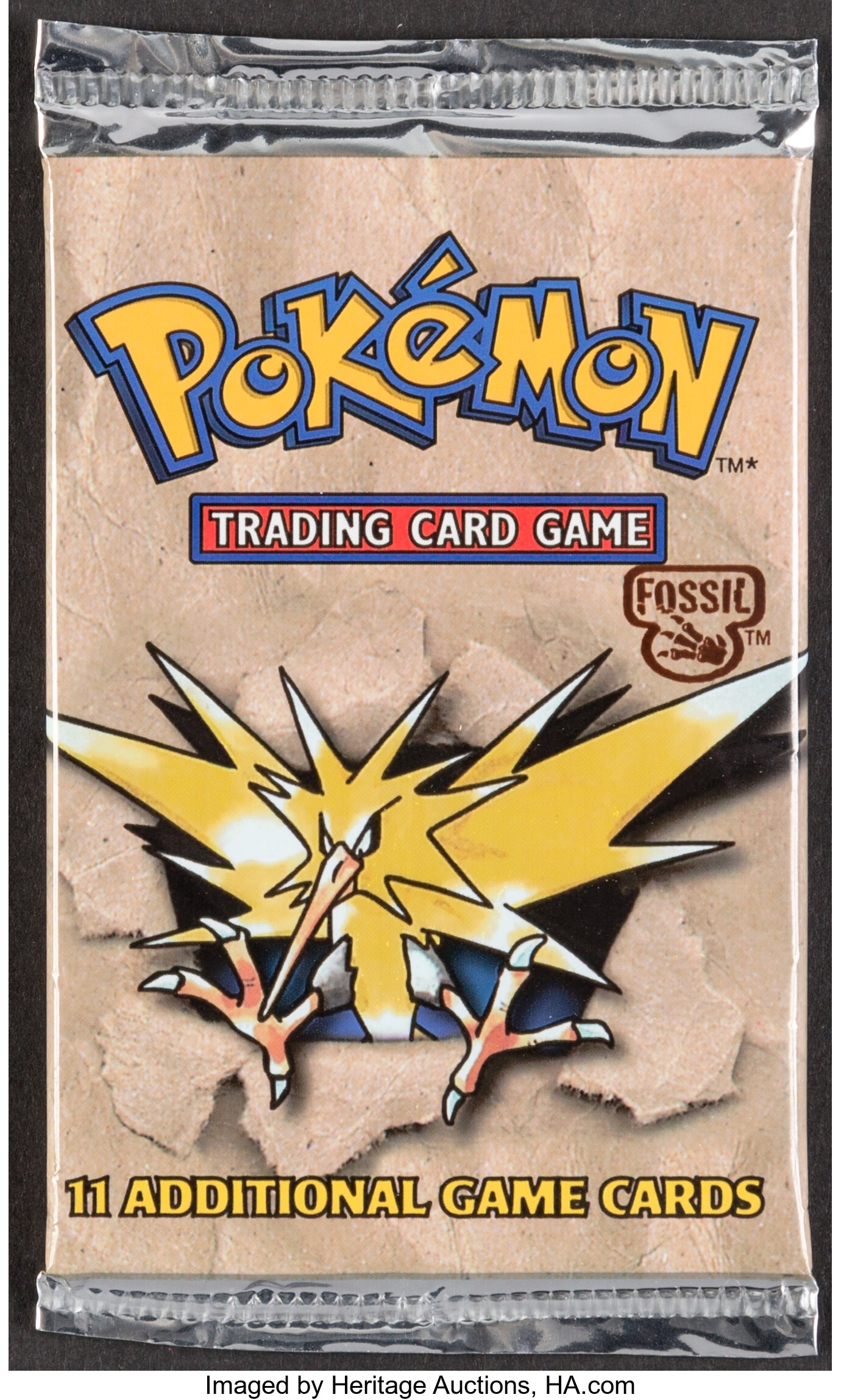 Pokémon Unlimited Zapdos Fossil Set Sealed Booster Pack (Wizards of | Lot  #67098 | Heritage Auctions