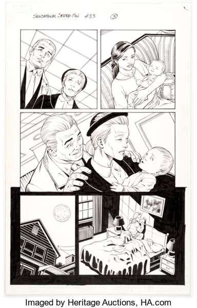 Original Comic Art:Story Page, Sean Chen and Scott Hanna The Sensational Spider-Man #33 Story Page 3 Original Art (Marvel, ...