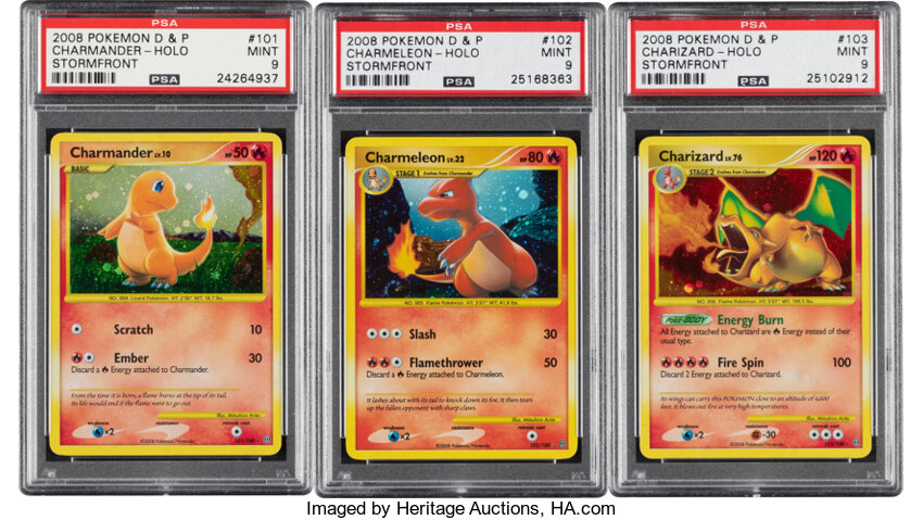 Pokémon Charmander #101, Charmeleon #102, and Charizard #103 | Lot