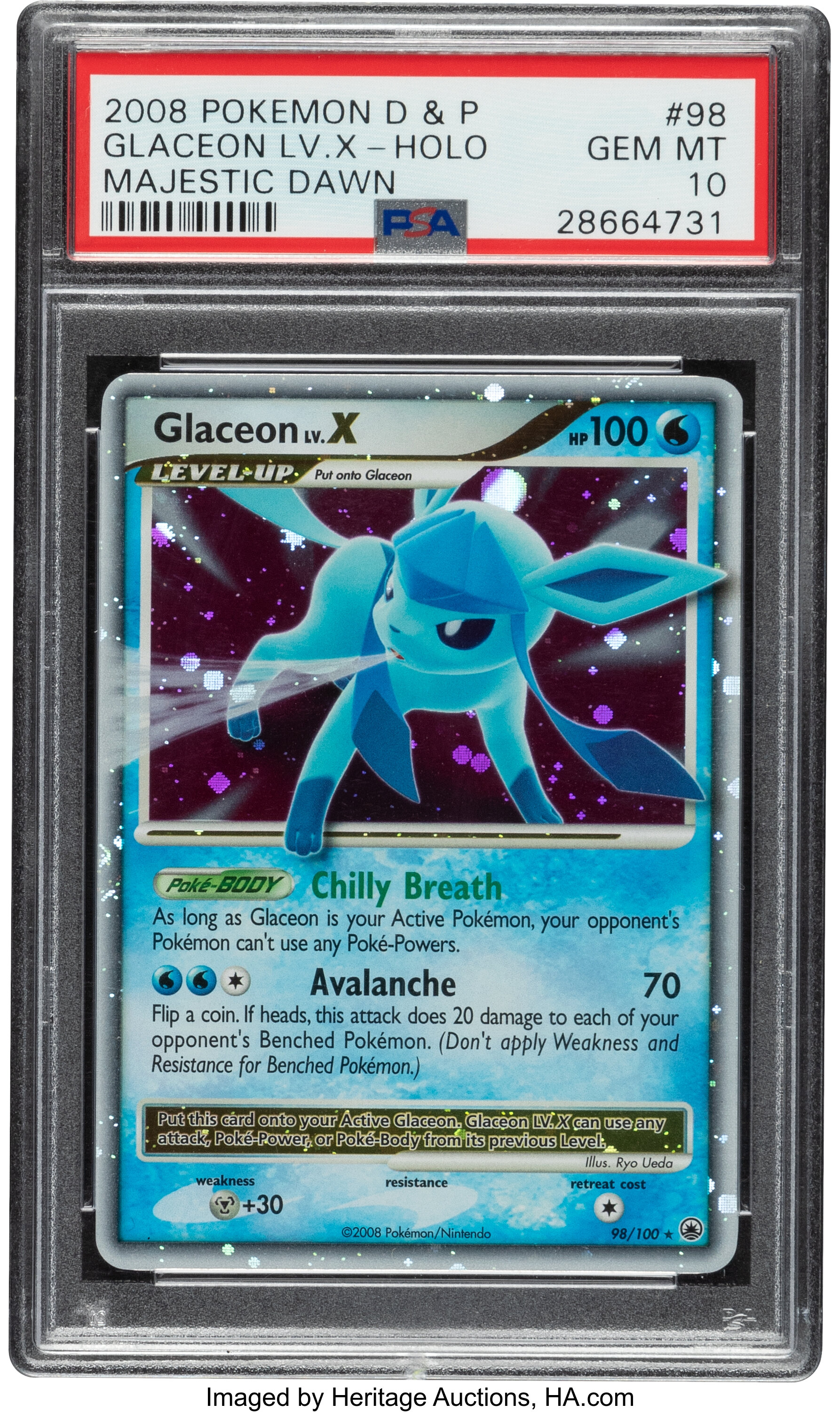 Pokémon karta Glaceon Lv X