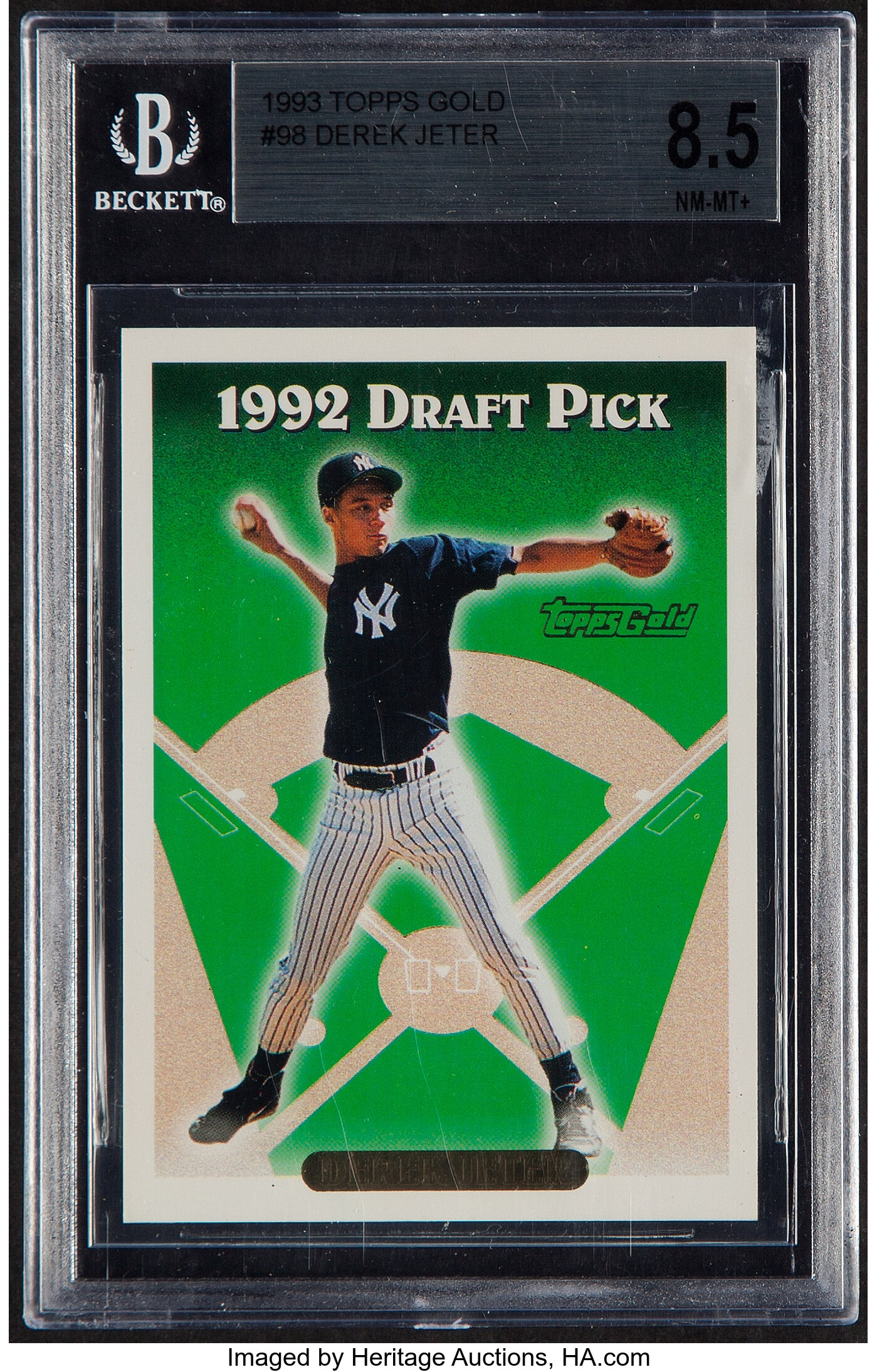 Derek Jeter 1992 Draft Pick Topps Baseball Card