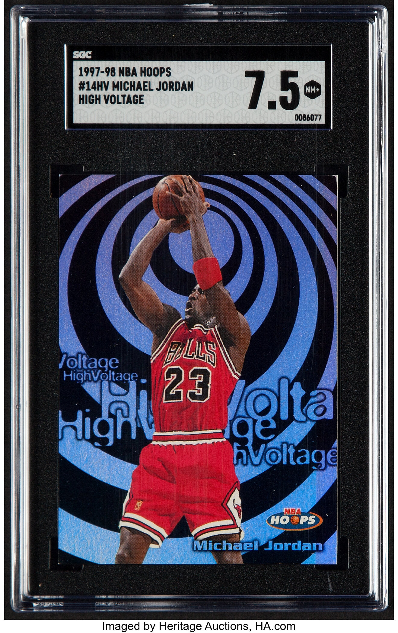 1997-98 NBA Hoops Michael Jordan High Voltage #14 SGC NM+ 7.5