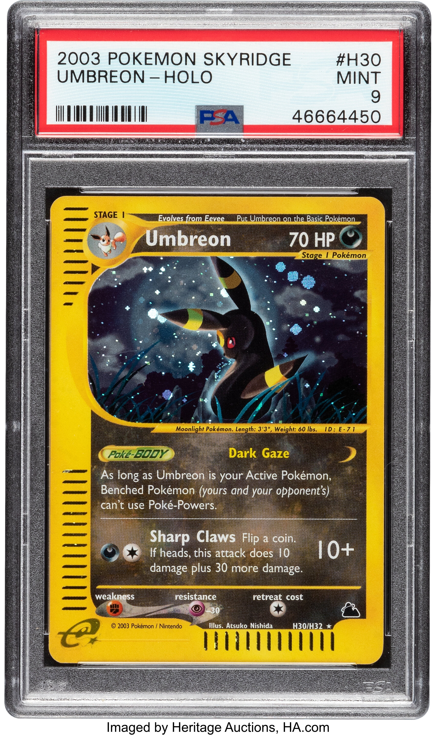 Pokemon Umbreon H30/H32 Skyridge Holo IT