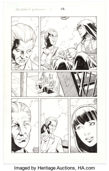 Original Comic Art:Story Page, Sean Chen and Scott Hanna The Sensational Spider-Man #33 Story Page 10 Original Art (Marvel,...