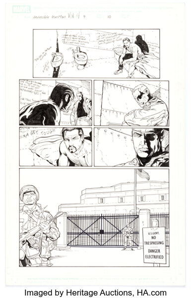 Original Comic Art:Story Page, Patrick Zircher and Scott Hanna The Invincible Iron Man #9 Story Page 10 Original Art (Marve...