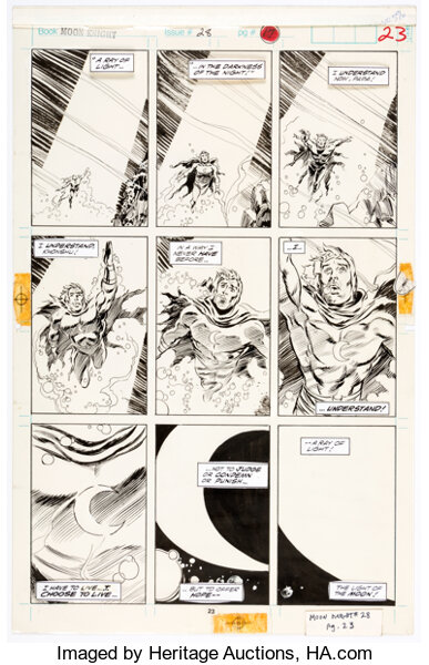 Original Comic Art:Story Page, Ron Garney and Tom Palmer Marc Spector: Moon Knight #28 Story Page 17 Original Art (Marvel, ...