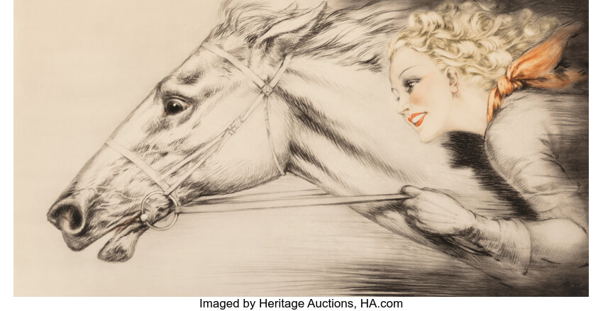 Sold at Auction: Louis Icart, LOUIS ICART CHOICE MORSEL COLOR ETCHING