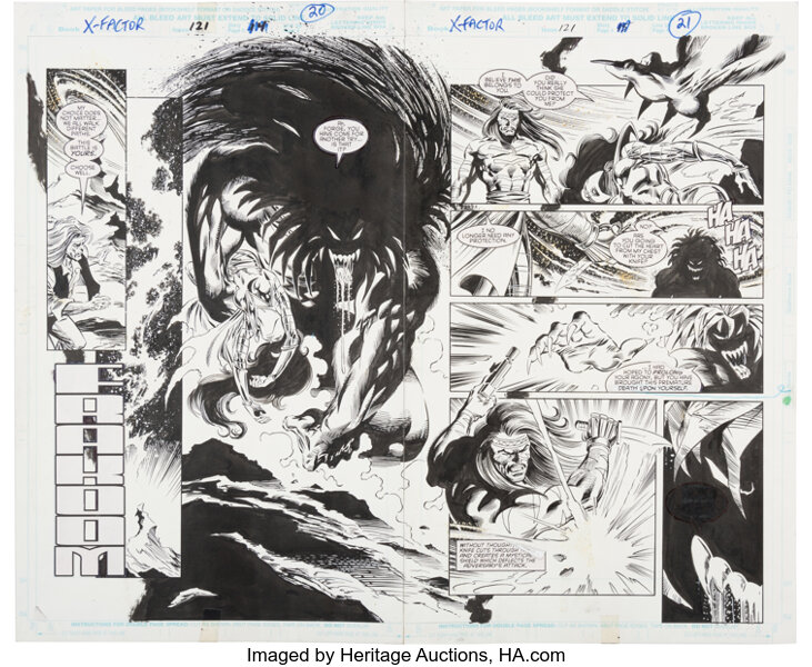 Original Comic Art:Story Page, Steve Epting and Al Milgrom X-Factor #121 Story Pages 14 and 15 Original Art (Marvel, 1996)....