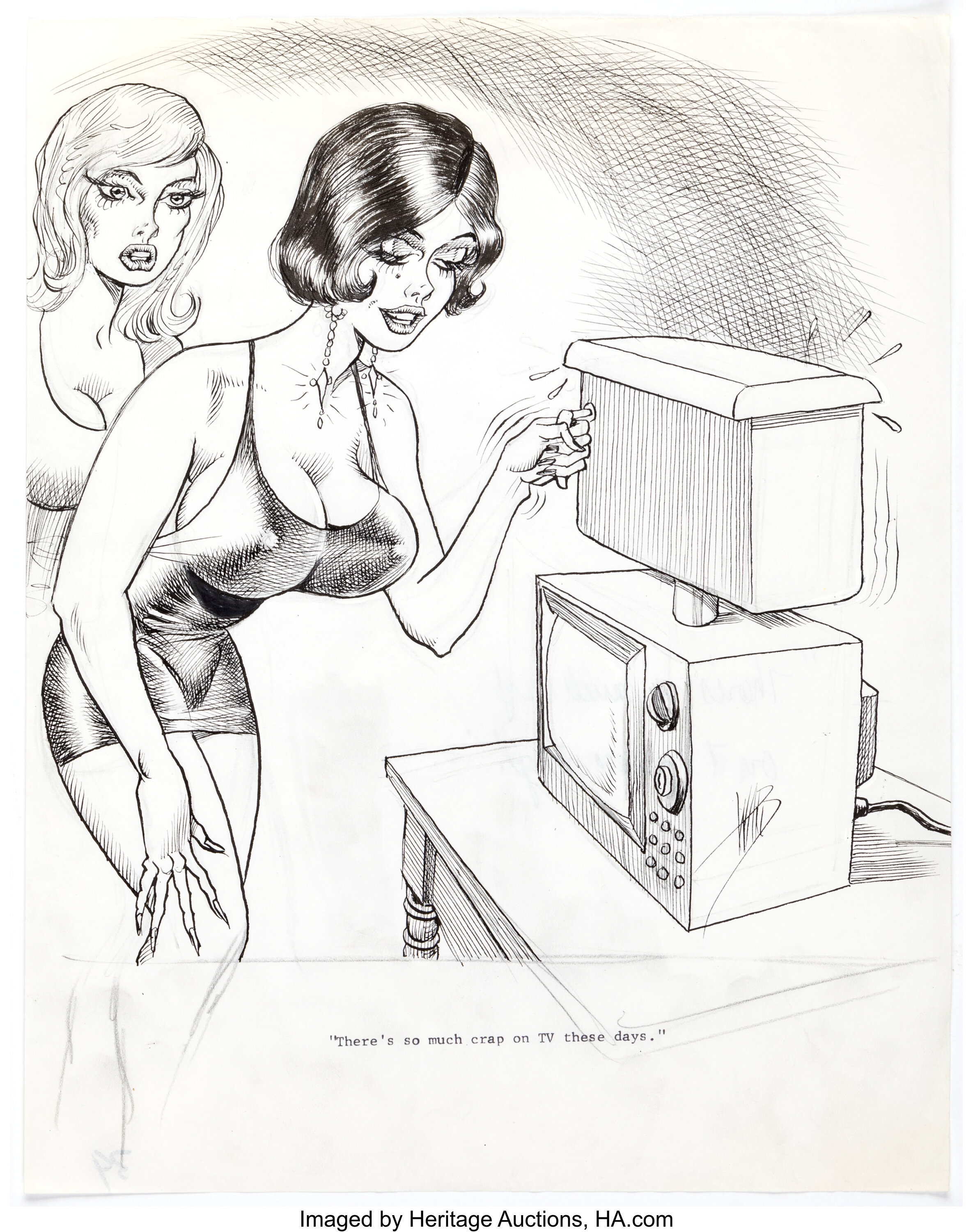 Bill Ward Sex - Bill Ward Sex to Sexty Adult Single Panel Gag Cartoon Illustration | Lot  #13860 | Heritage Auctions