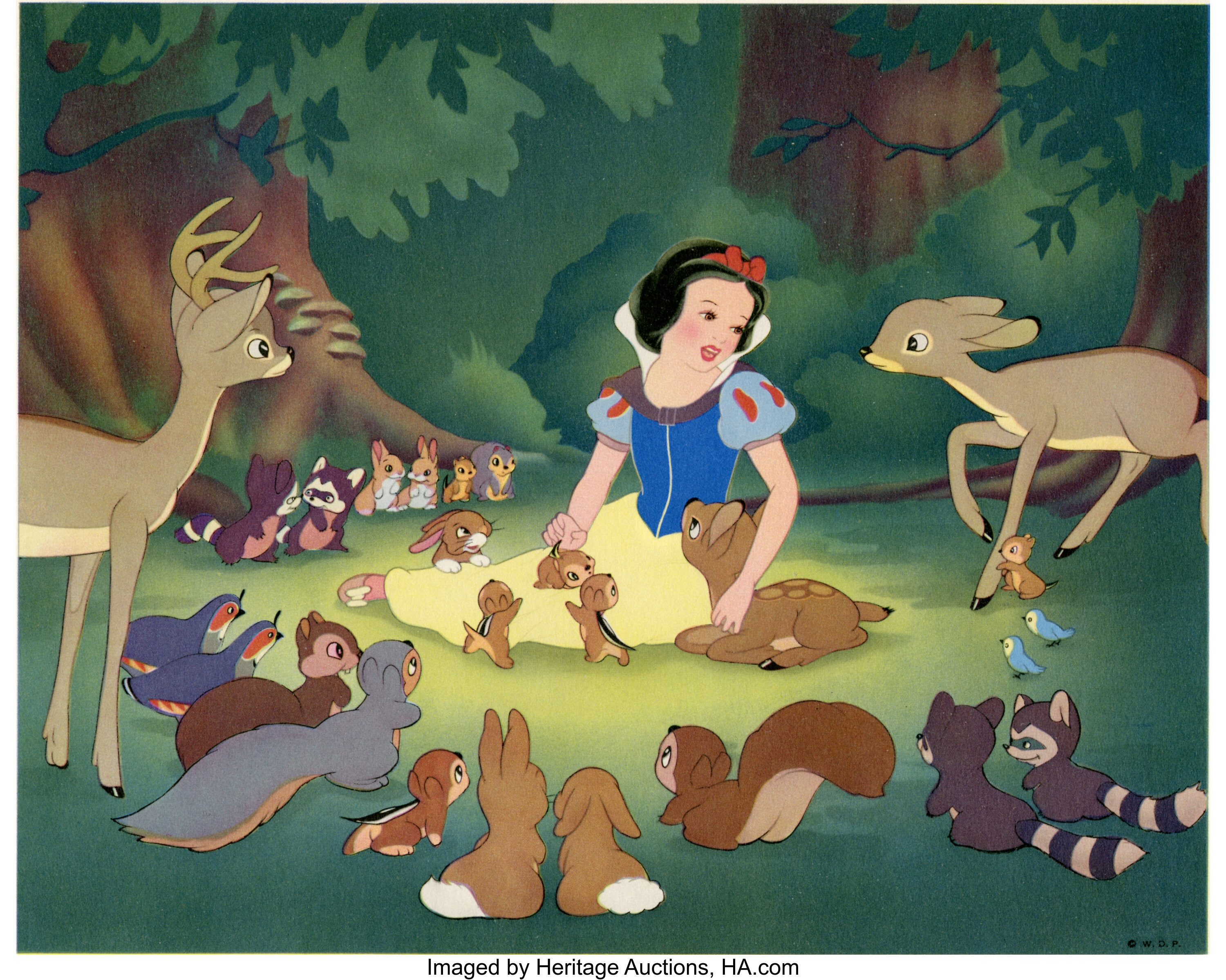 Snow White and the Seven Dwarfs advance jumbo lobby card.... | Lot ...