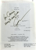 A Carrie Fisher Signed Script from Star Wars. (Total: 2 Items), Lot  #89108
