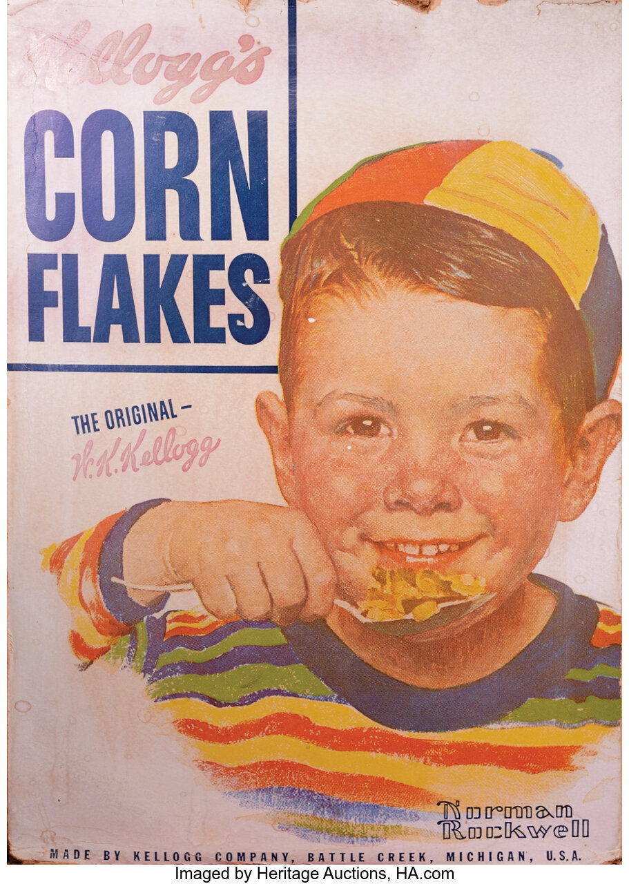 Norman Rockwell Illustrated Oversize Novelty Corn Flakes Box Lot 2061 Heritage Auctions 