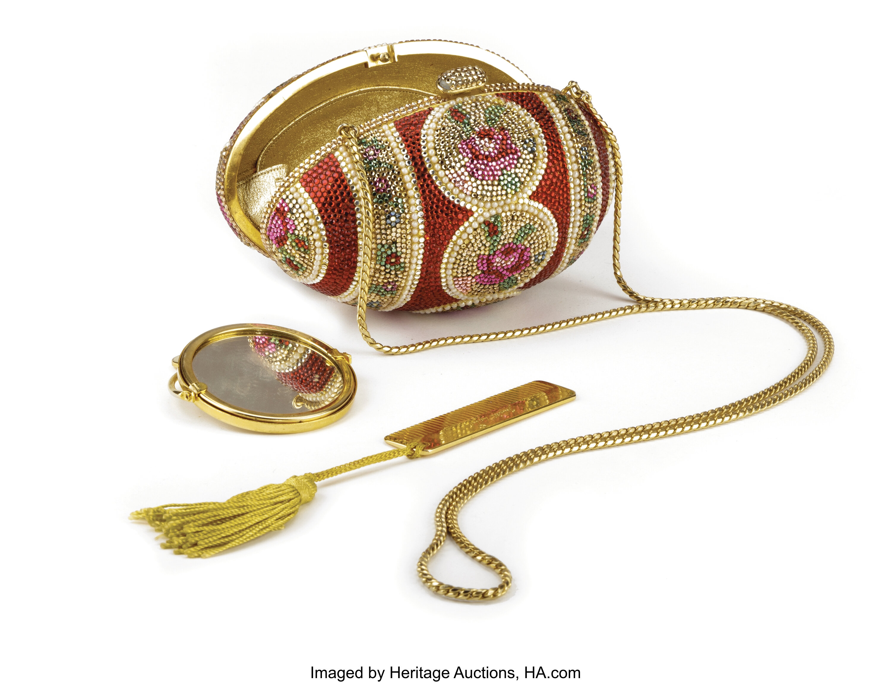 Lot - Judith Leiber 'Faberge Egg' Minaudiere Bag