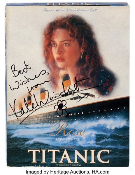 Sold at Auction: Kate Winslet Rose DeWitt Bukater studio-sanctioned  shoes, purses for her evening gown from Titanic.