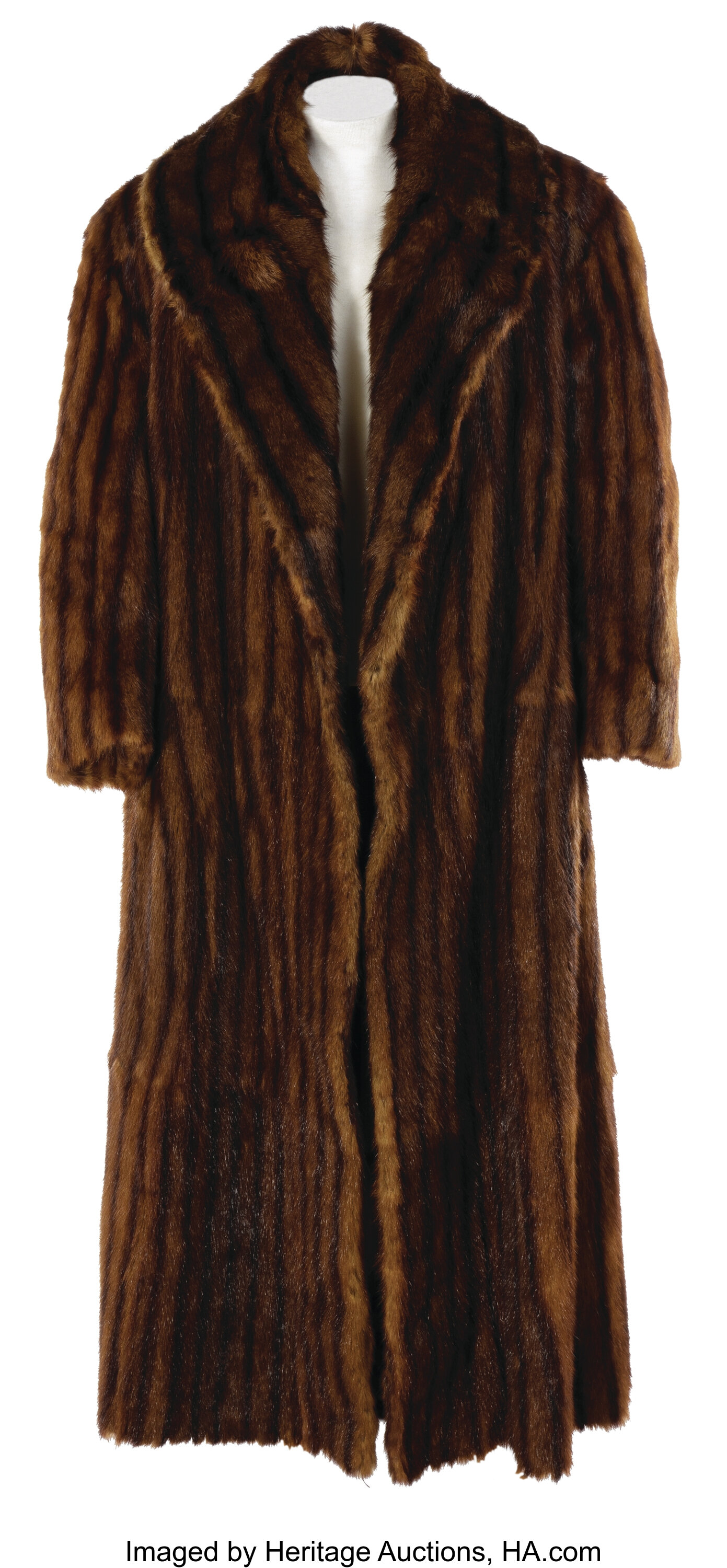 Sold at Auction: VINTAGE SHAWL COLLAR MINK FUR COAT