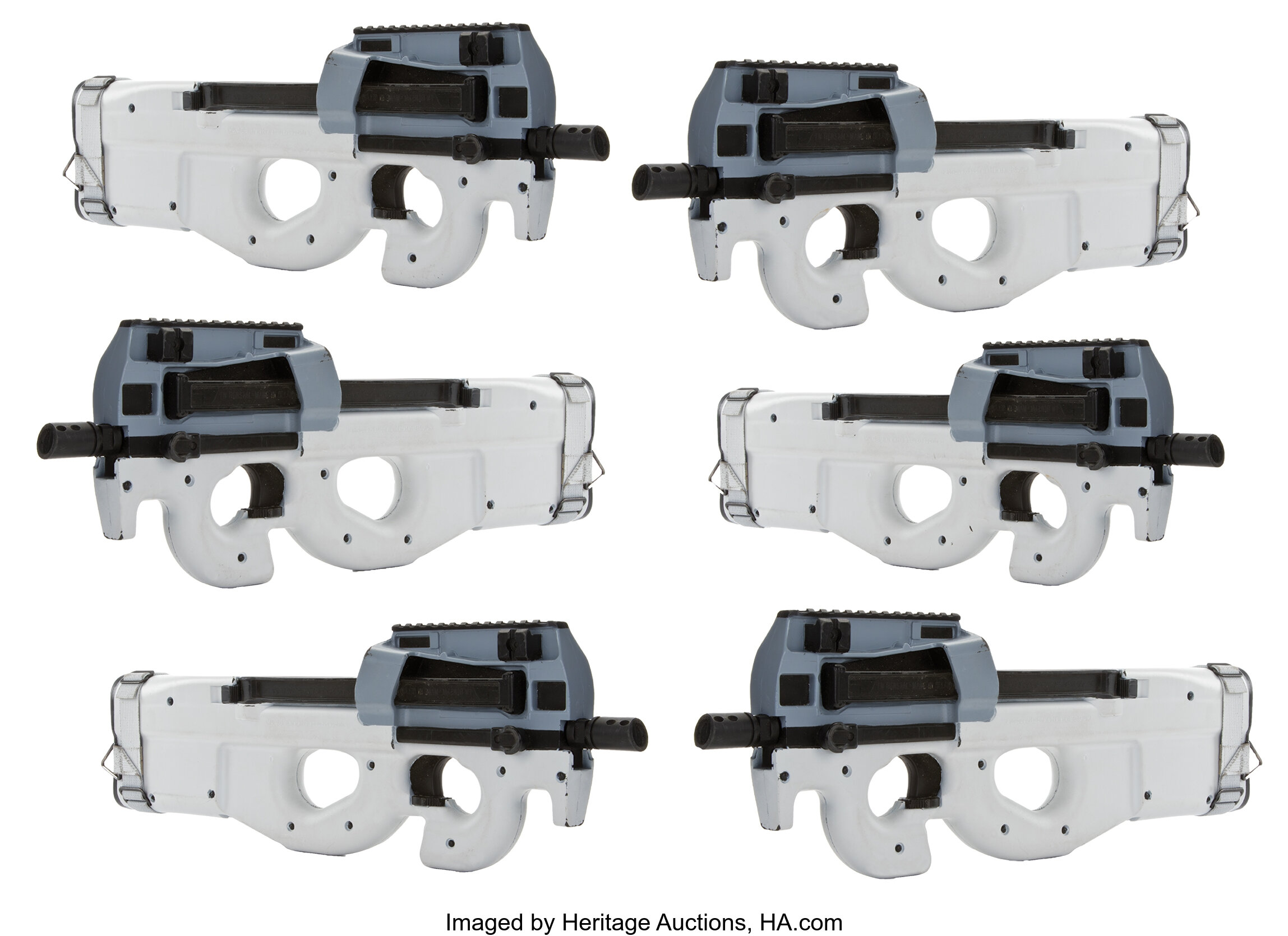 Collection of (6) small prop Peacekeeper rifles from The Hunger | Lot #1091  | Heritage Auctions