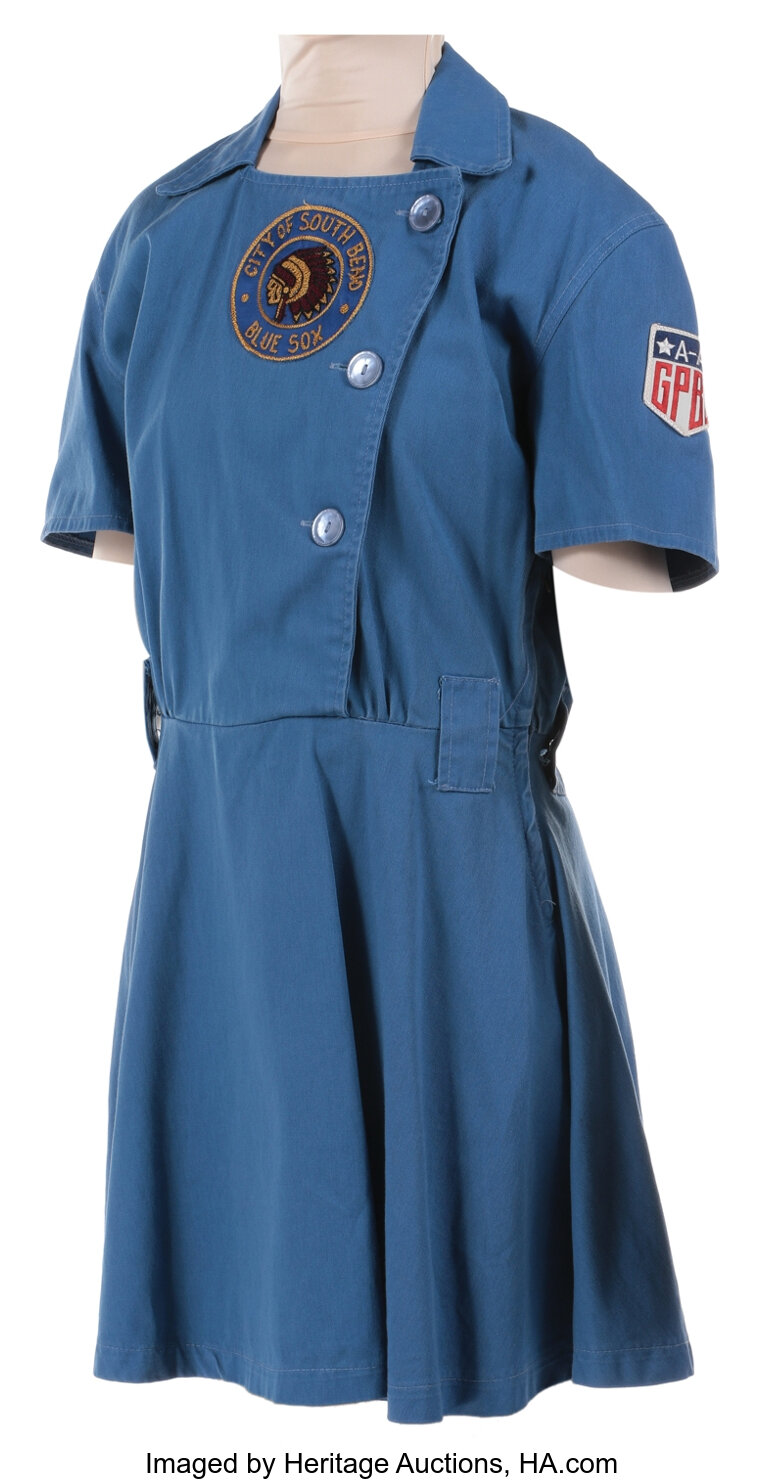 South Bend Blue Sox Uniform, All-American Girls Professiona…