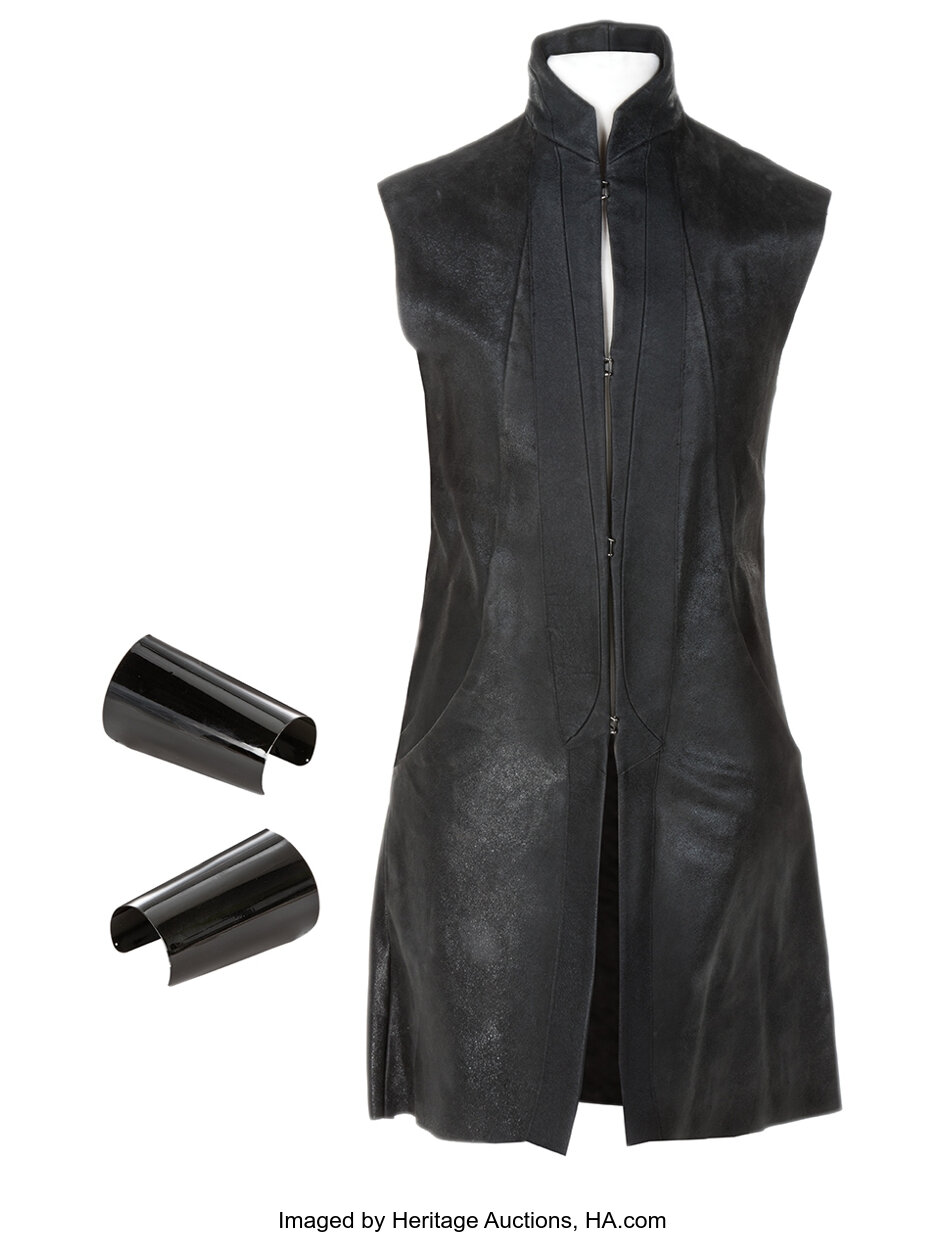 Cinna" black leather vest with arm cuffs worn in The Hunger Games: | Lot  #1056 | Heritage Auctions