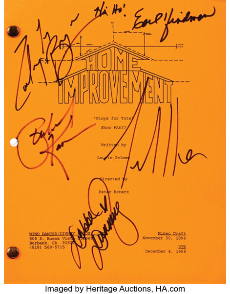 Home Improvement Cast Signed Script Movie Tv Memorabilia Lot 2177 Heritage Auctions